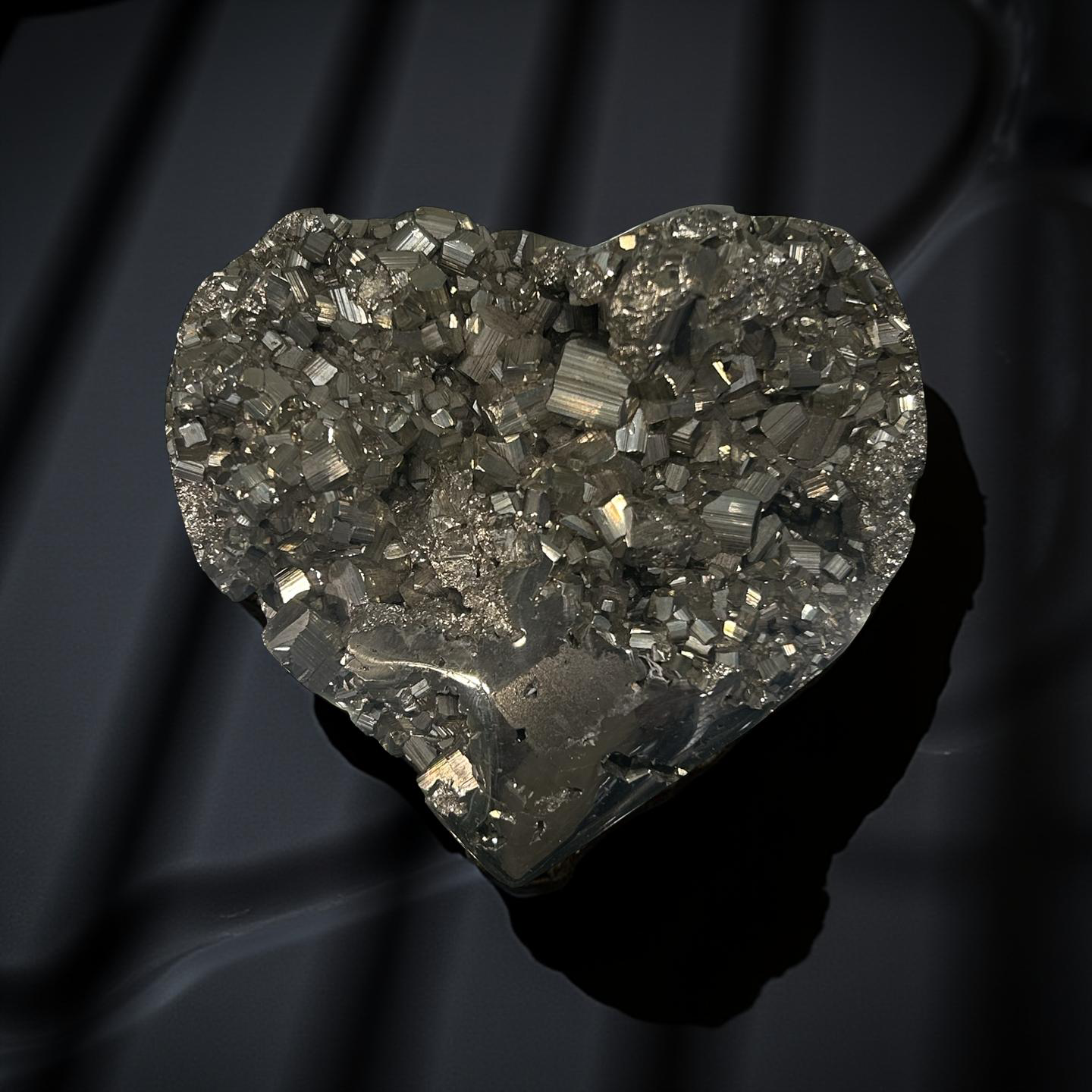 Pyrite Heart Carving