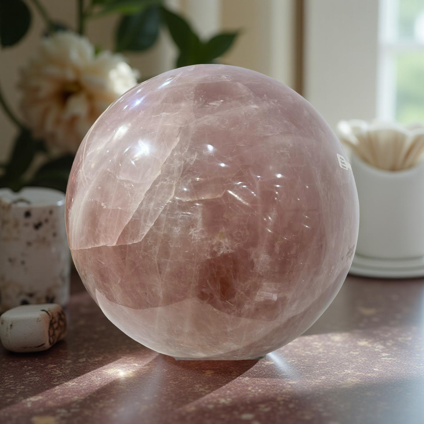 Star Rose Quartz Sphere